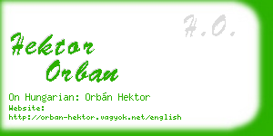 hektor orban business card